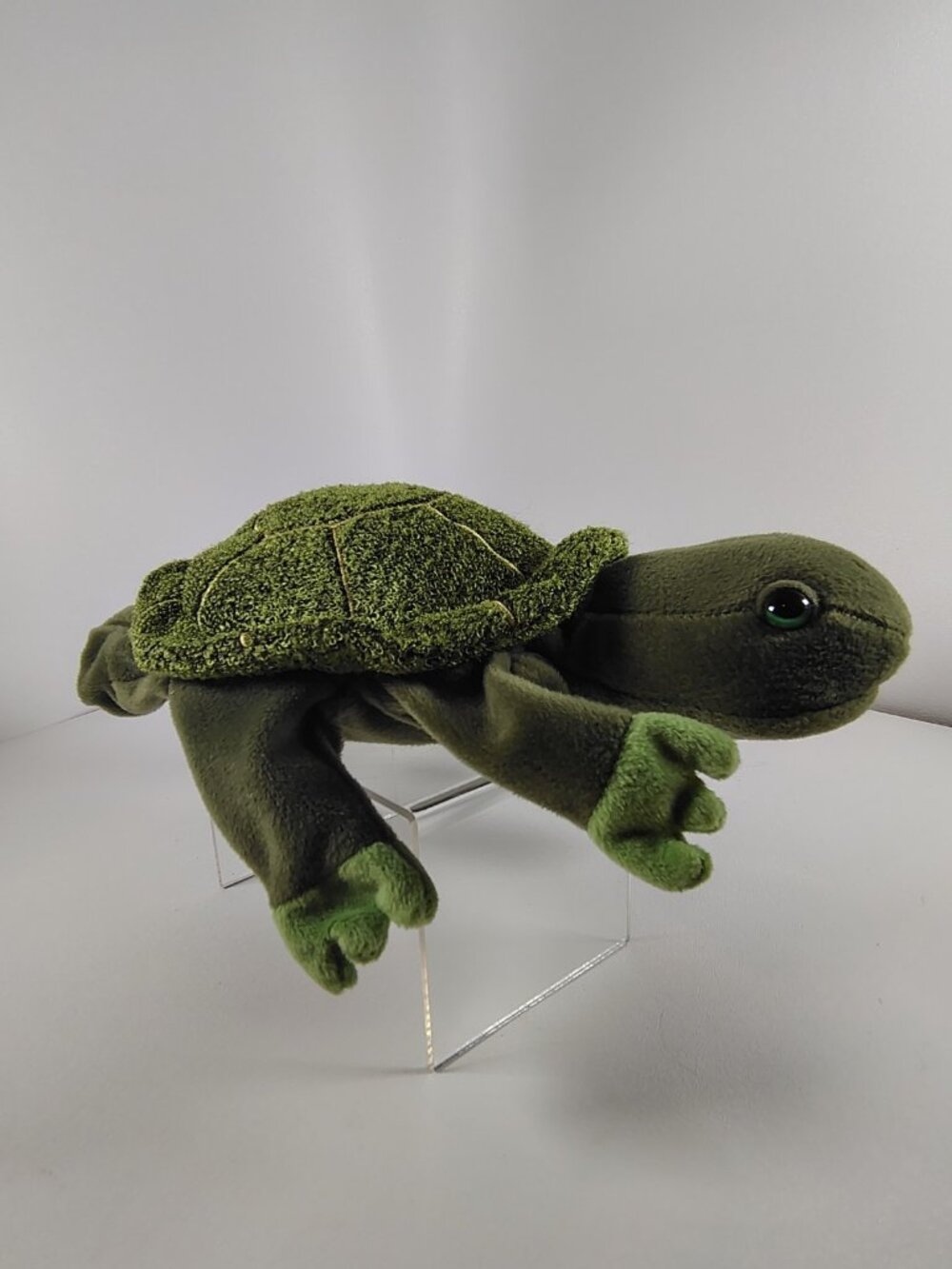 Caltoy Turtle Plush Hand Puppet 9” Green Plush Toy stuffed Pretend Play Tortoise